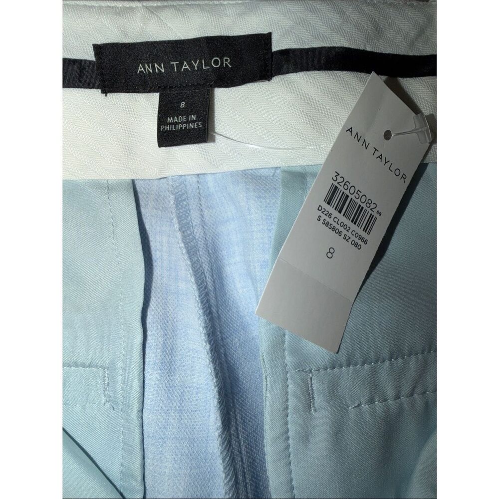 NWT Ann Taylor “The Ankle” Light Blue Heathered Pants - Size 8 - Picture 13 of 13